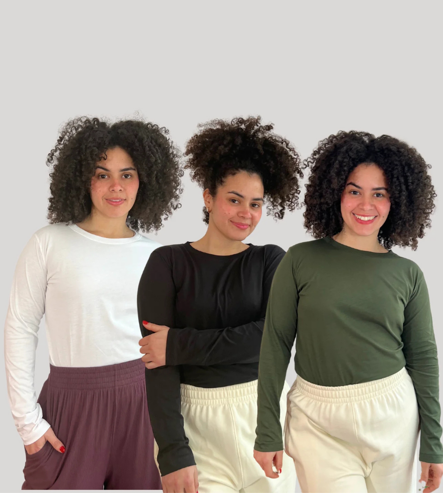 VENEVA 100% Peruvian Pima Cotton WOMEN Luxury Classic T-Shirt - Long Sleeve