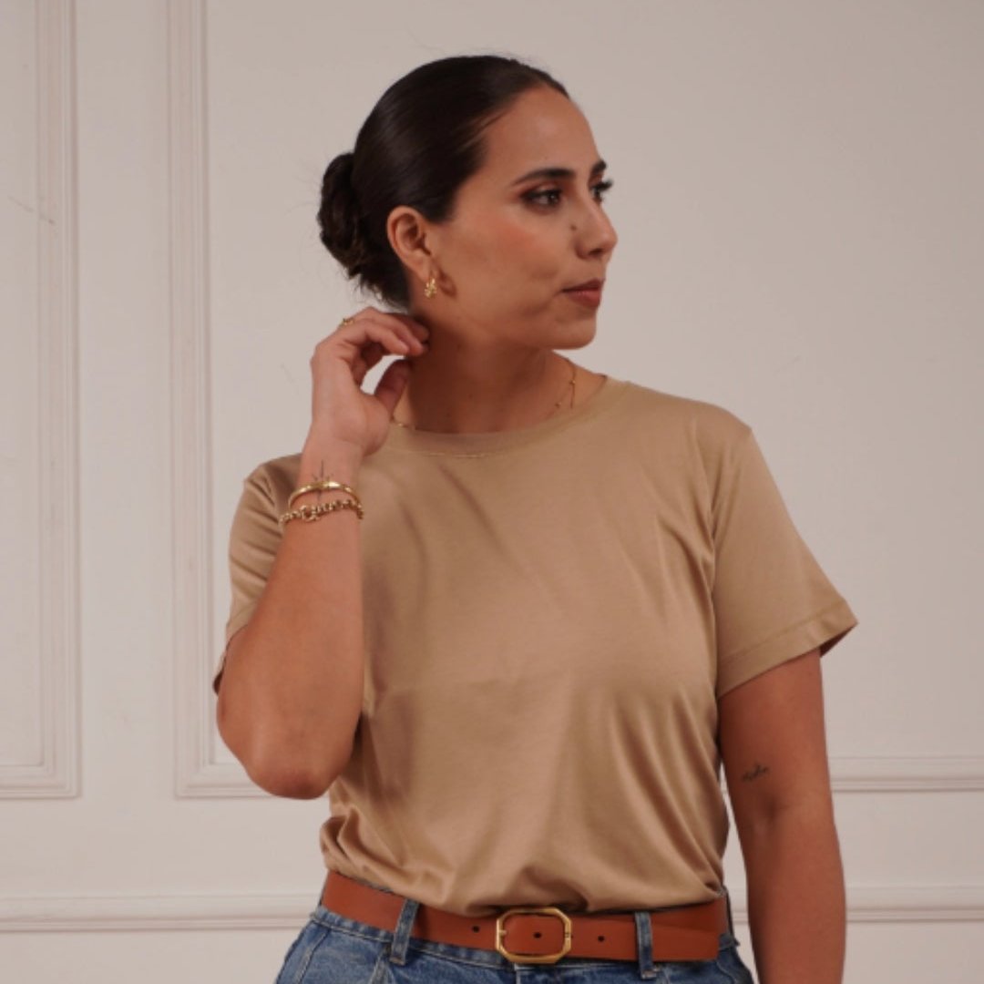 VENEVA 100% Peruvian Pima Cotton WOMEN Luxury Classic T-Shirt