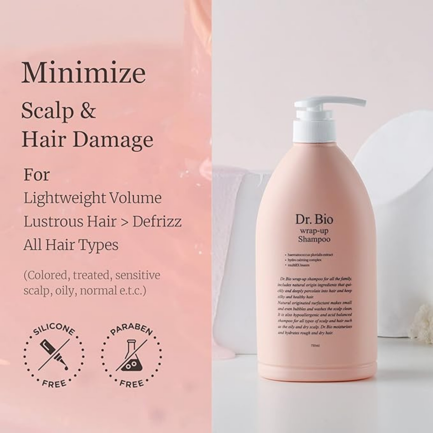 Dr. Bio Wrap-Up Shampoo | 750ml Purifying Shampoo for All Hair Types