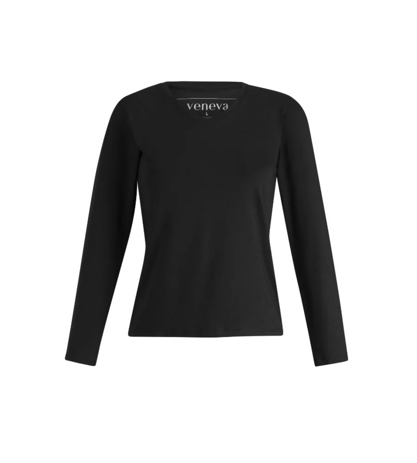 VENEVA Peruvian Pima Cotton WOMEN Luxury BONNIE T-Shirt - Long Sleeve (V Neck)