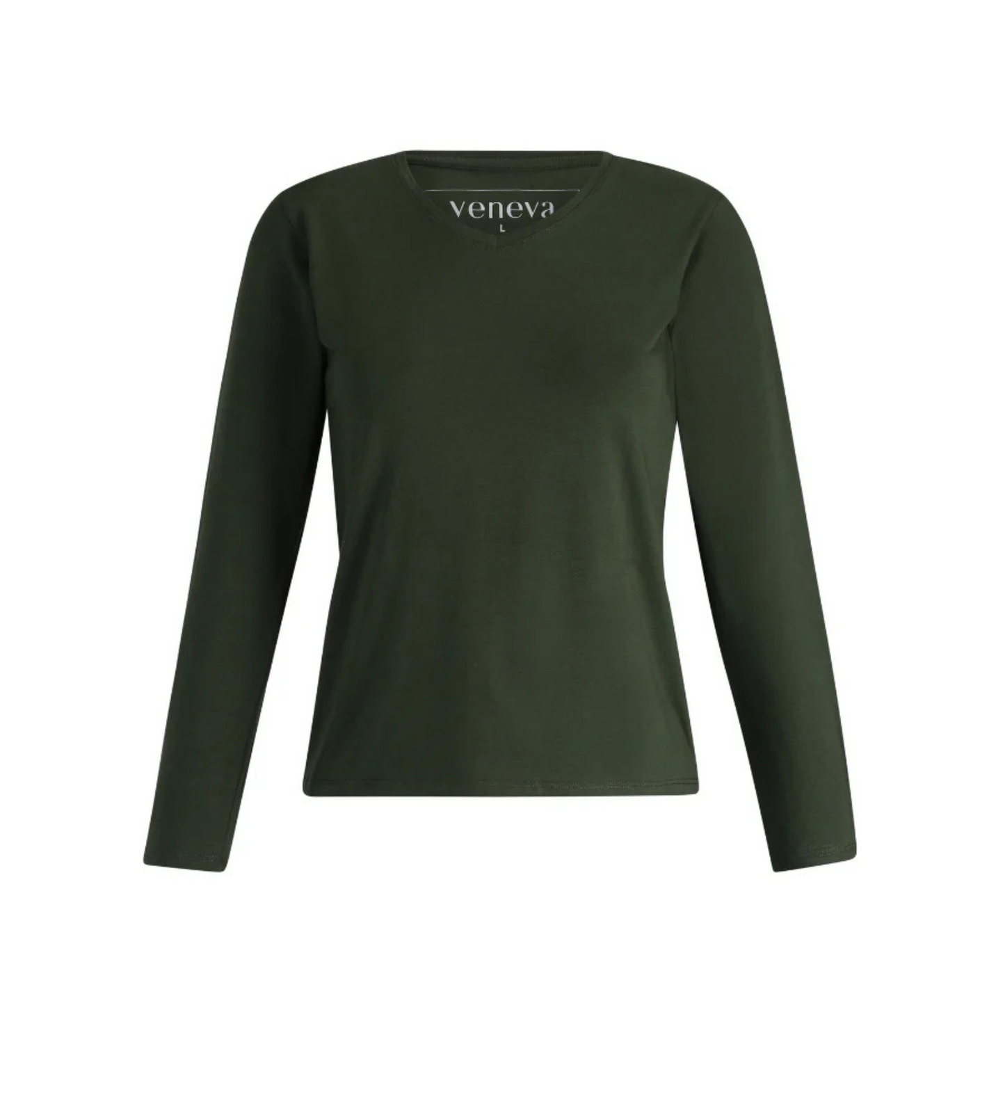 VENEVA Peruvian Pima Cotton WOMEN Luxury BONNIE T-Shirt - Long Sleeve (V Neck)