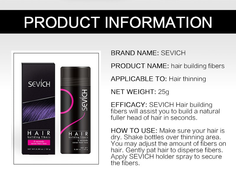 SEVICH Hair Fiber, Hair Loss Concealer - 25 g
